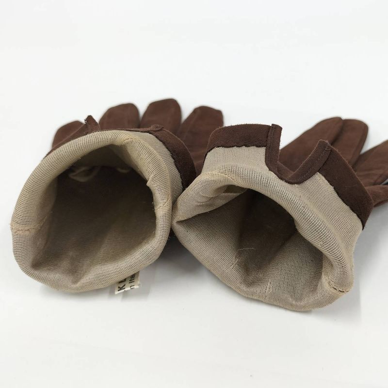 Bottega Veneta Gloves Suede Brown Size L