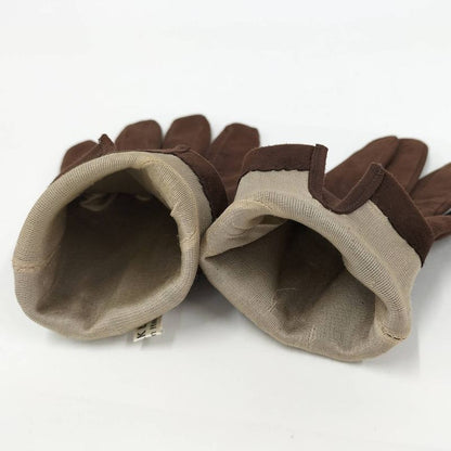 Bottega Veneta Gloves Suede Brown Size L