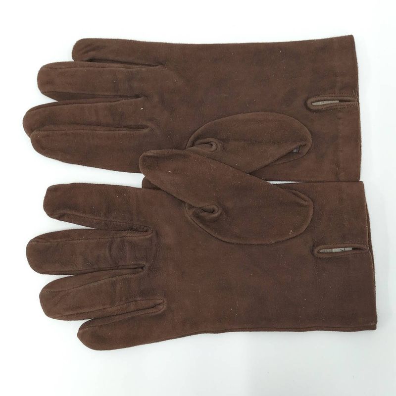 Bottega Veneta Gloves Suede Brown Size L