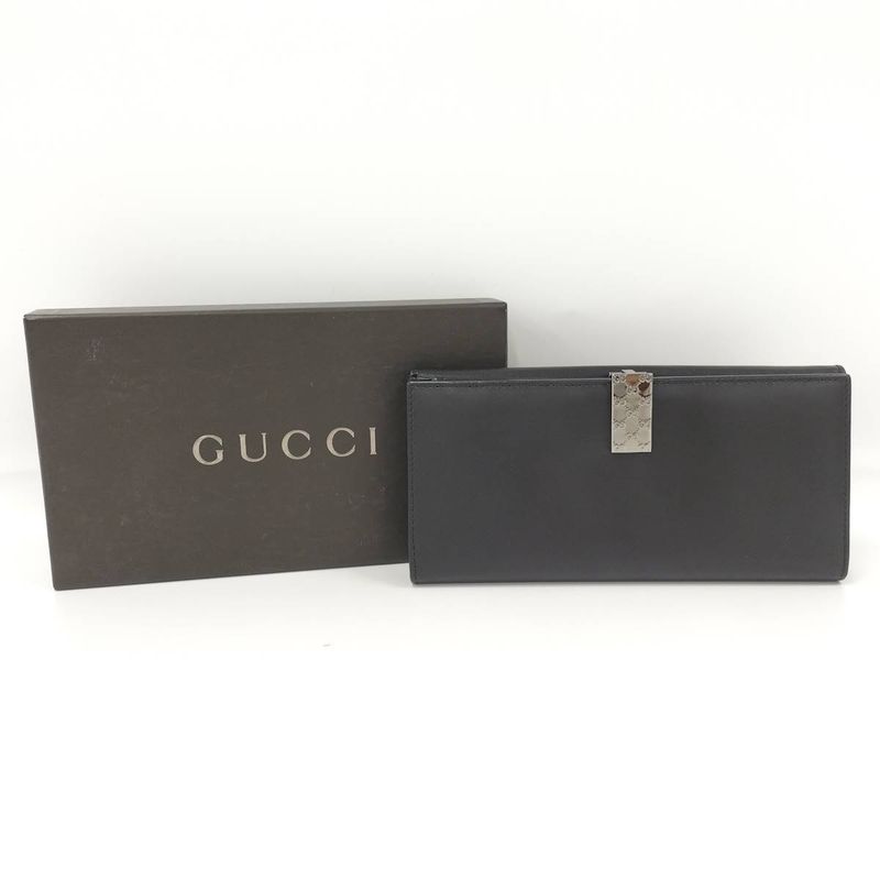 Gucci Bifold Long Wallet Leather Black 035.1502.2243