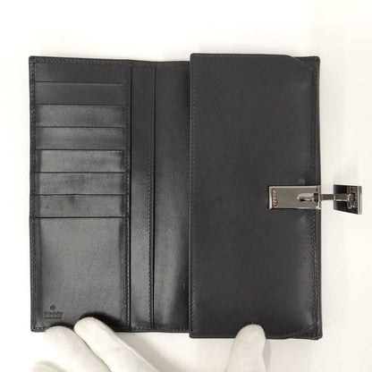 Gucci Bifold Long Wallet Leather Black 035.1502.2243