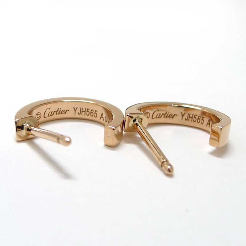 Cartier Mini Love Earrings 750pg 18k Pink Gold Pink Gold Approx 3.4g
