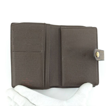 Louis Vuitton Portmonnais Viennois Folded Wallet with Clasp Damier Ebène N61664