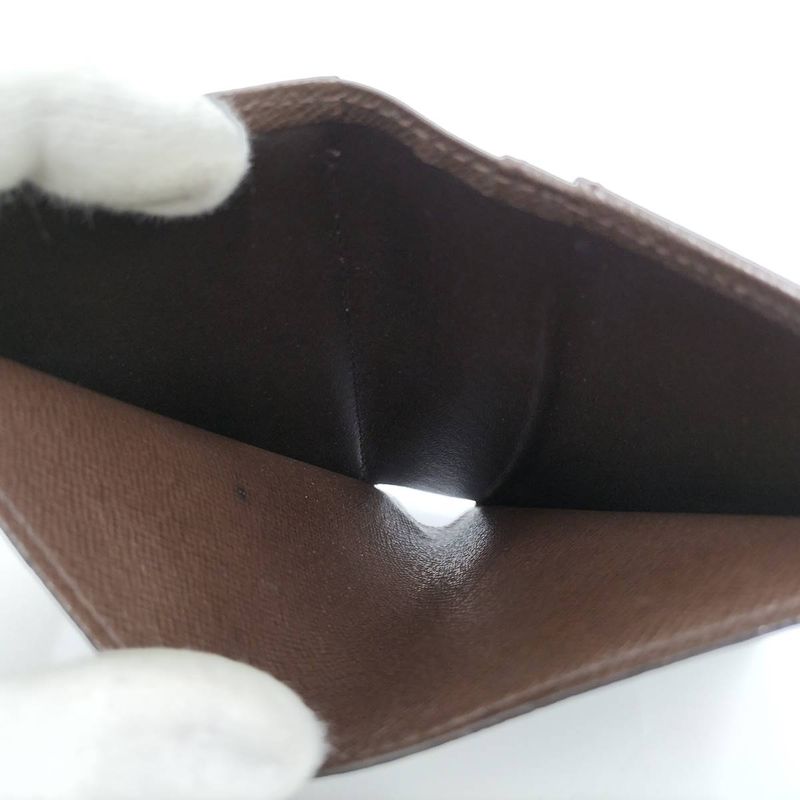 Louis Vuitton Portmonnais Viennois Folded Wallet with Clasp Damier Ebène N61664