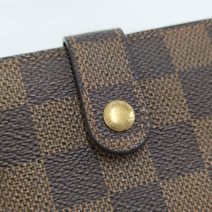 Louis Vuitton Portmonnais Viennois Folded Wallet with Clasp Damier Ebène N61664