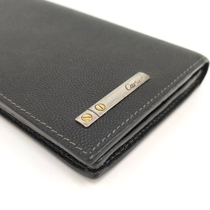 Cartier Bifold Wallet Santos Leather Black