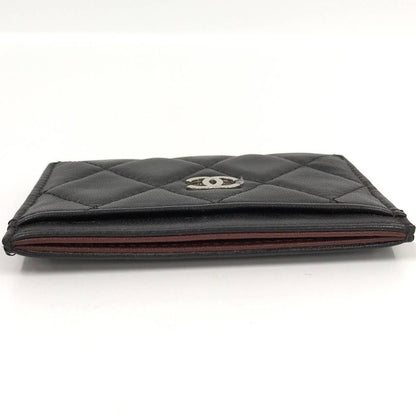 Chanel Classic Card Case Card Holder Matelasse Leather Black Ap0213
