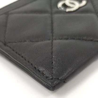 Chanel Classic Card Case Card Holder Matelasse Leather Black Ap0213