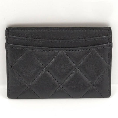 Chanel Classic Card Case Card Holder Matelasse Leather Black Ap0213