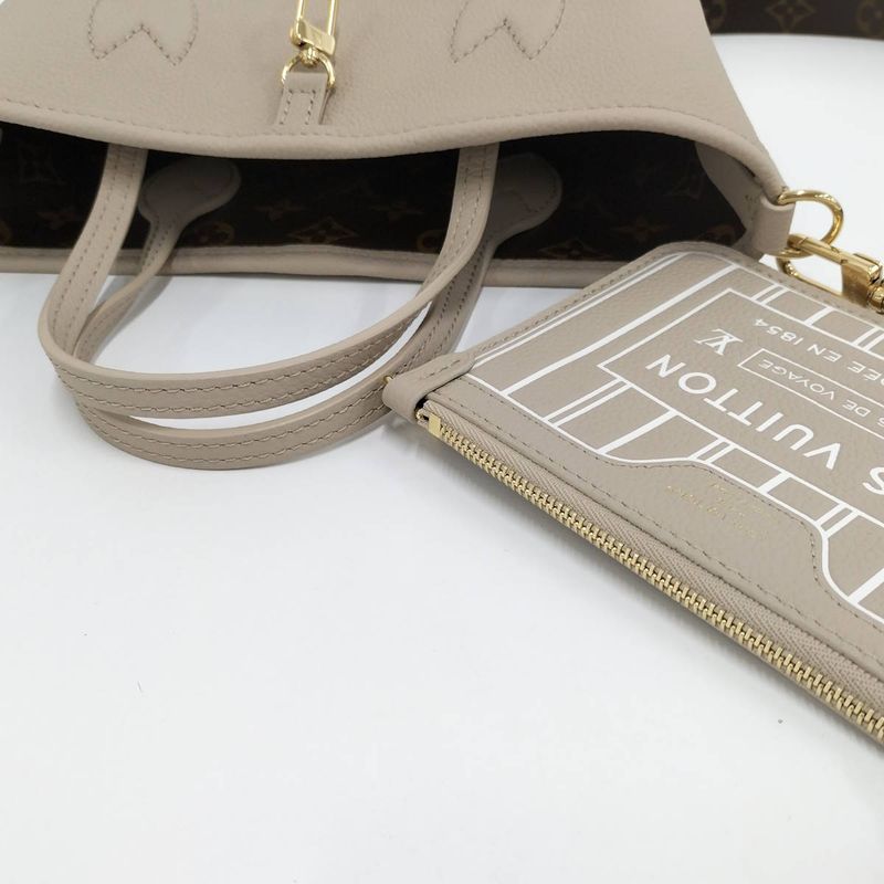 Louis Vuitton Neverfull Inside Out BB Reversible 2way Tote Bag Monogram Grain