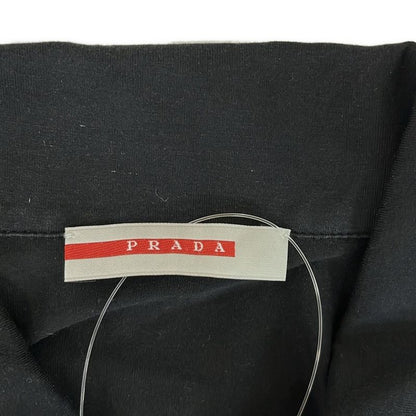 Prada Sport Short Sleeve Polo Shirt Size S Men's - Black and Light Gray Half Zip