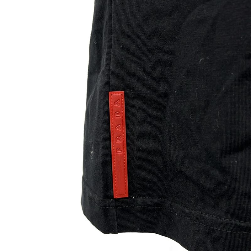 Prada Sport Short Sleeve Polo Shirt Size S Men's - Black and Light Gray Half Zip