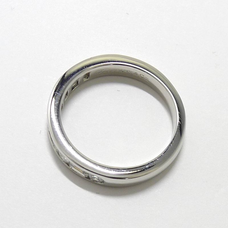 Tiffany & Co Ring Channel Half Eternity Pt950 Platinum Diamond Approx 8 Approx