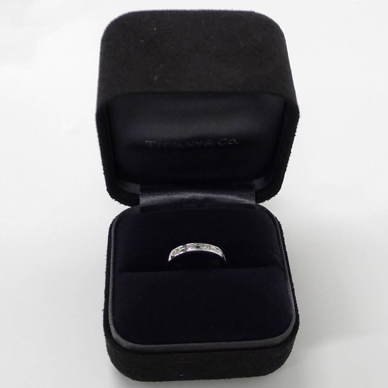 Tiffany & Co Ring Channel Half Eternity Pt950 Platinum Diamond Approx 8 Approx
