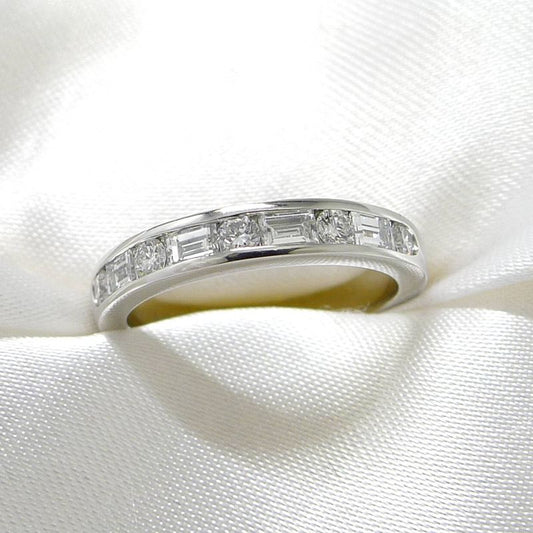 Tiffany & Co Ring Channel Half Eternity Pt950 Platinum Diamond Approx 8 Approx