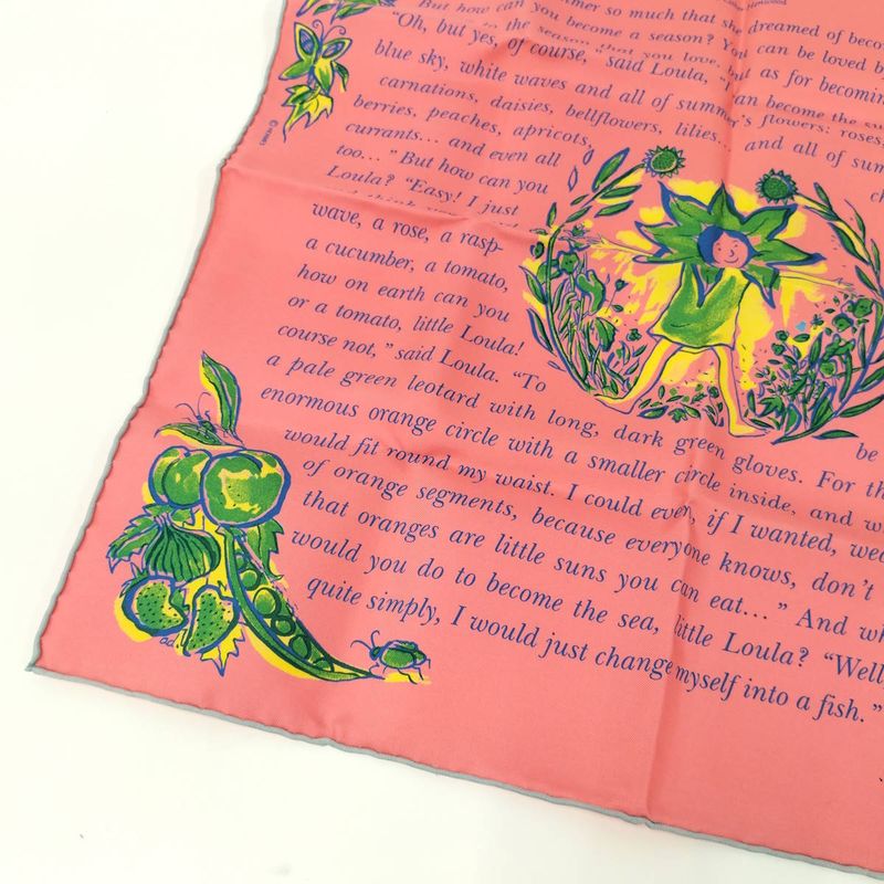 Hermes Carré 40 Scarf Loula's Summer 100% Silk Pink Multicolor