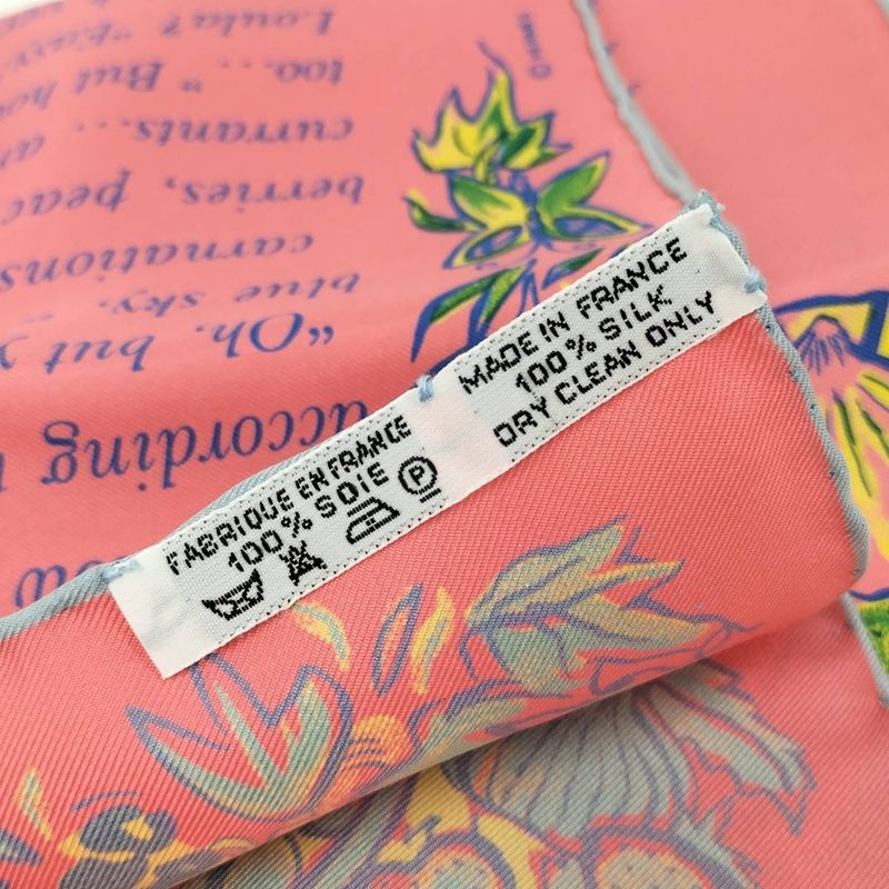 Hermes Carré 40 Scarf Loula's Summer 100% Silk Pink Multicolor