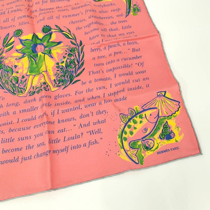 Hermes Carré 40 Scarf Loula's Summer 100% Silk Pink Multicolor