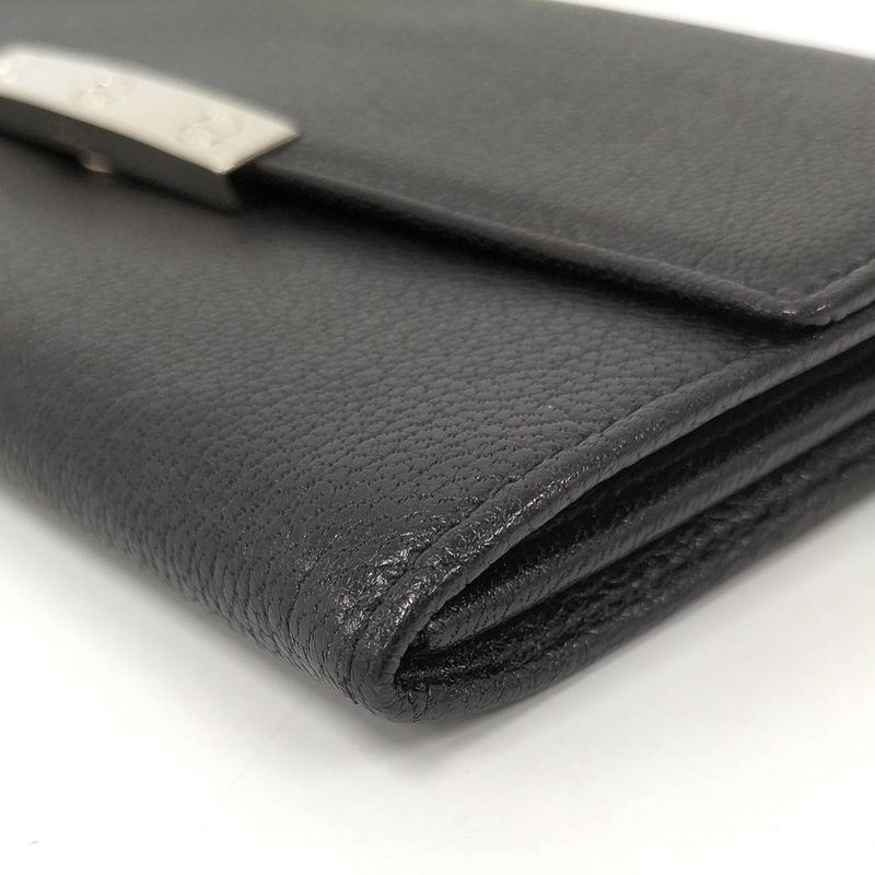 Cartier Bifold Long Wallet Love Collection Leather Black