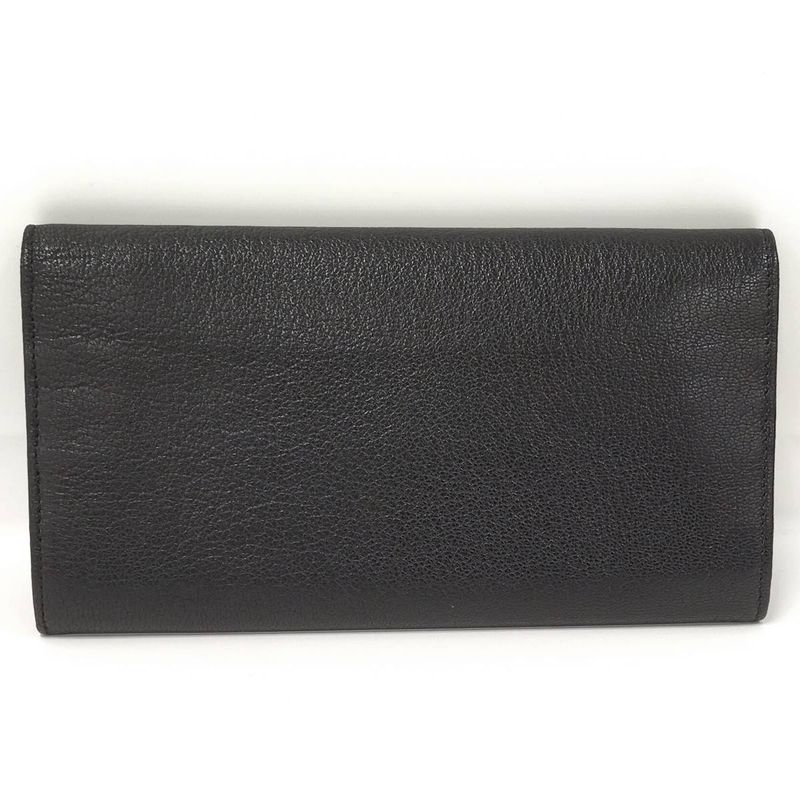 Cartier Bifold Long Wallet Love Collection Leather Black