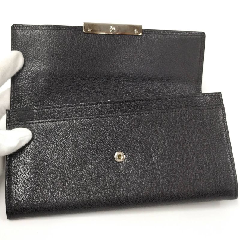 Cartier Bifold Long Wallet Love Collection Leather Black
