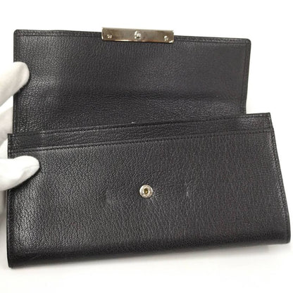 Cartier Bifold Long Wallet Love Collection Leather Black