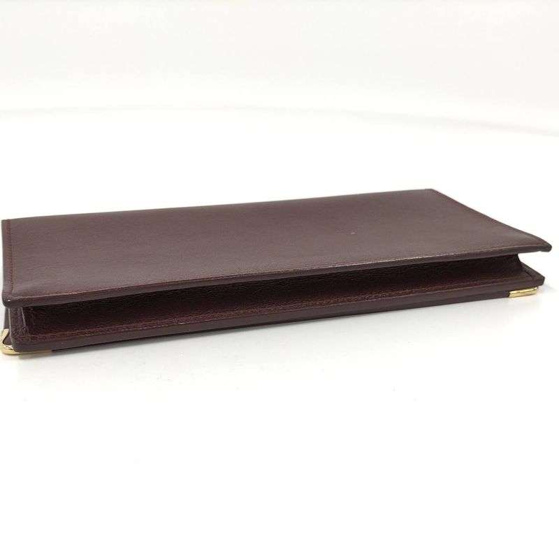 Cartier Bifold Wallet Must Line Leather Bordeaux