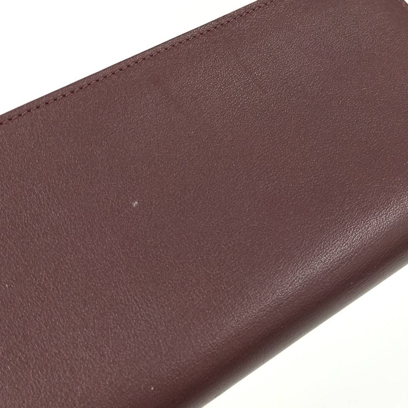 Cartier Bifold Wallet Must Line Leather Bordeaux