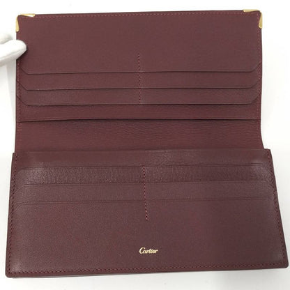 Cartier Bifold Wallet Must Line Leather Bordeaux