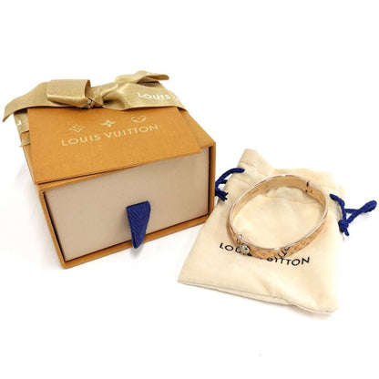 Louis Vuitton Cuff Nanogram Bracelet S Size Plated Silver Pink Gold M00253