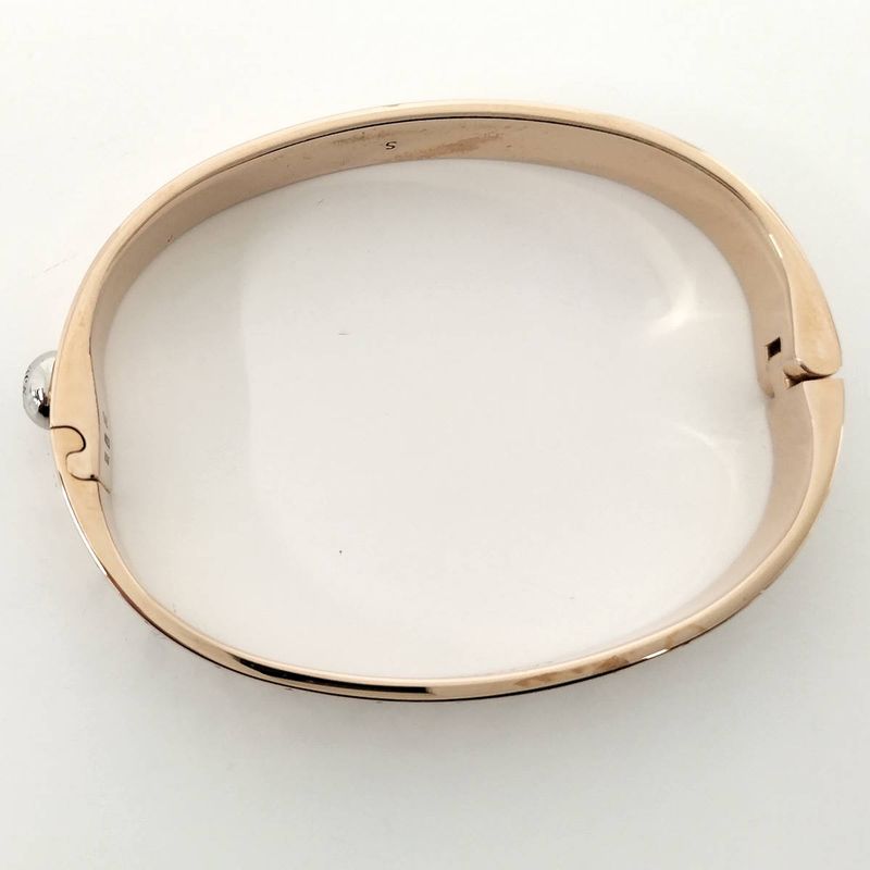 Louis Vuitton Cuff Nanogram Bracelet S Size Plated Silver Pink Gold M00253