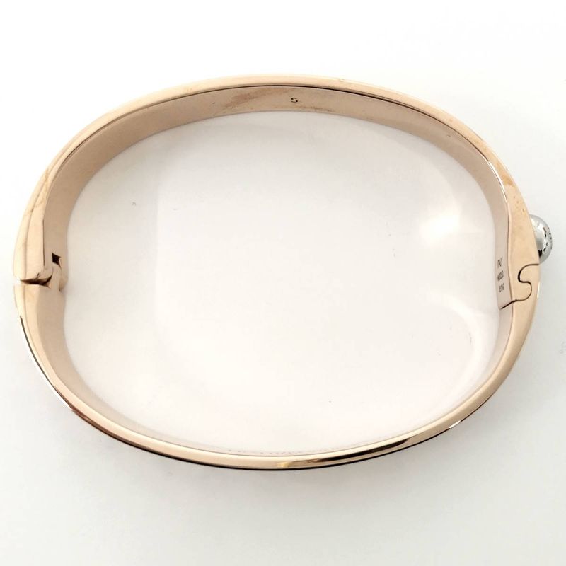 Louis Vuitton Cuff Nanogram Bracelet S Size Plated Silver Pink Gold M00253