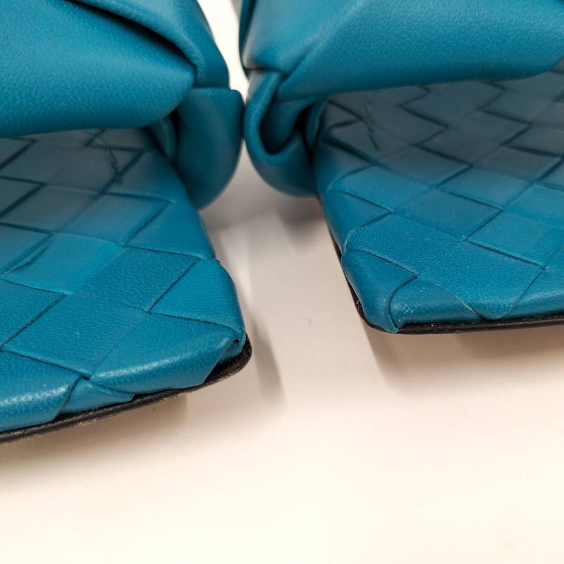 Bottega Veneta Heels Leather Blue 37 1 2