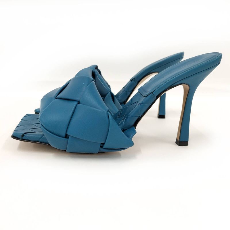 Bottega Veneta Heels Leather Blue 37 1 2