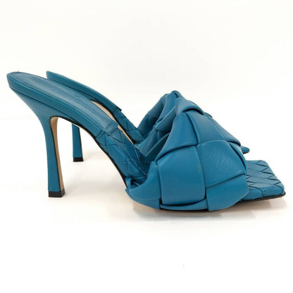 Bottega Veneta Heels Leather Blue 37 1 2