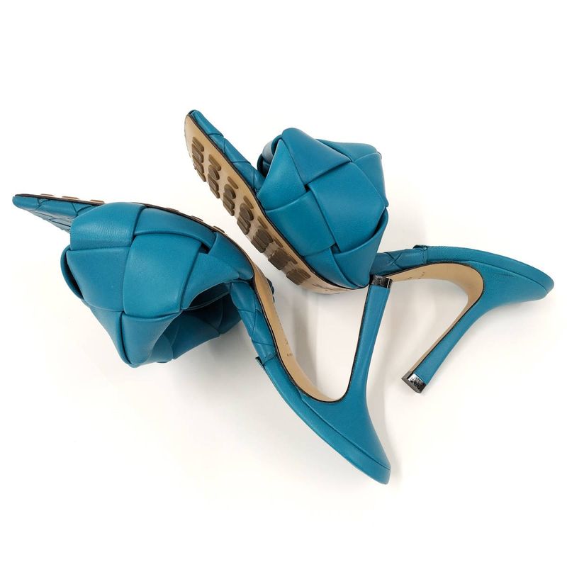 Bottega Veneta Heels Leather Blue 37 1 2