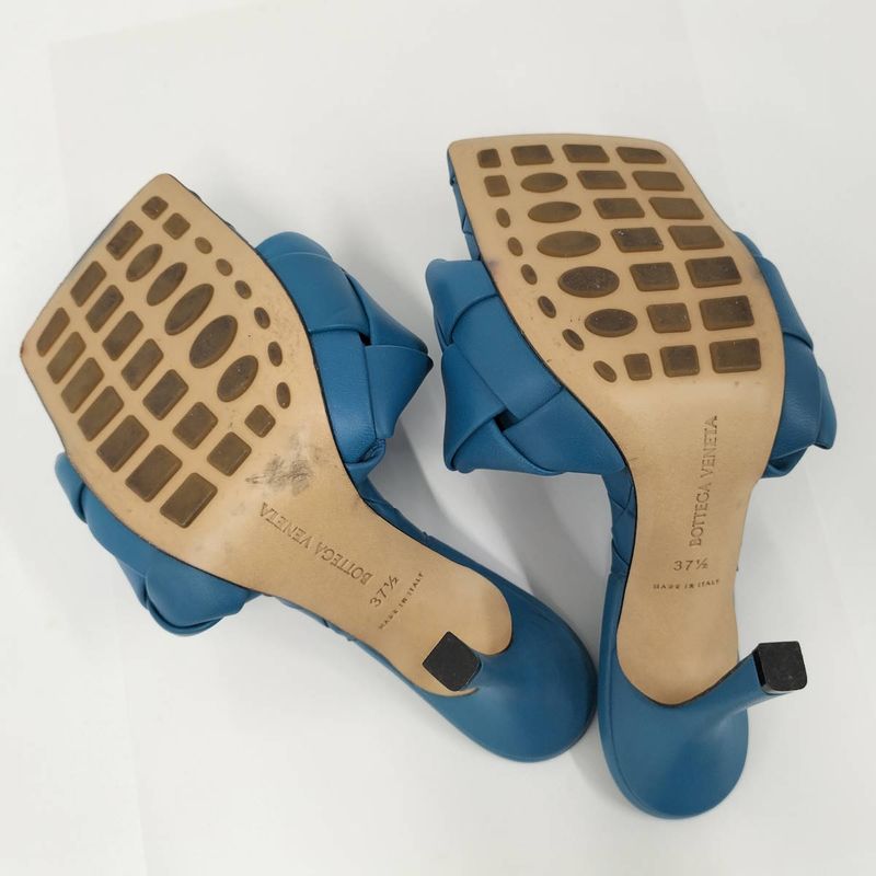 Bottega Veneta Heels Leather Blue 37 1 2