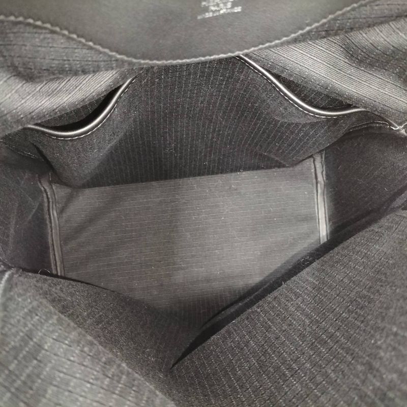 Hermes Sac a Dos All Bag Backpack Canvas Leather Black Engraved B