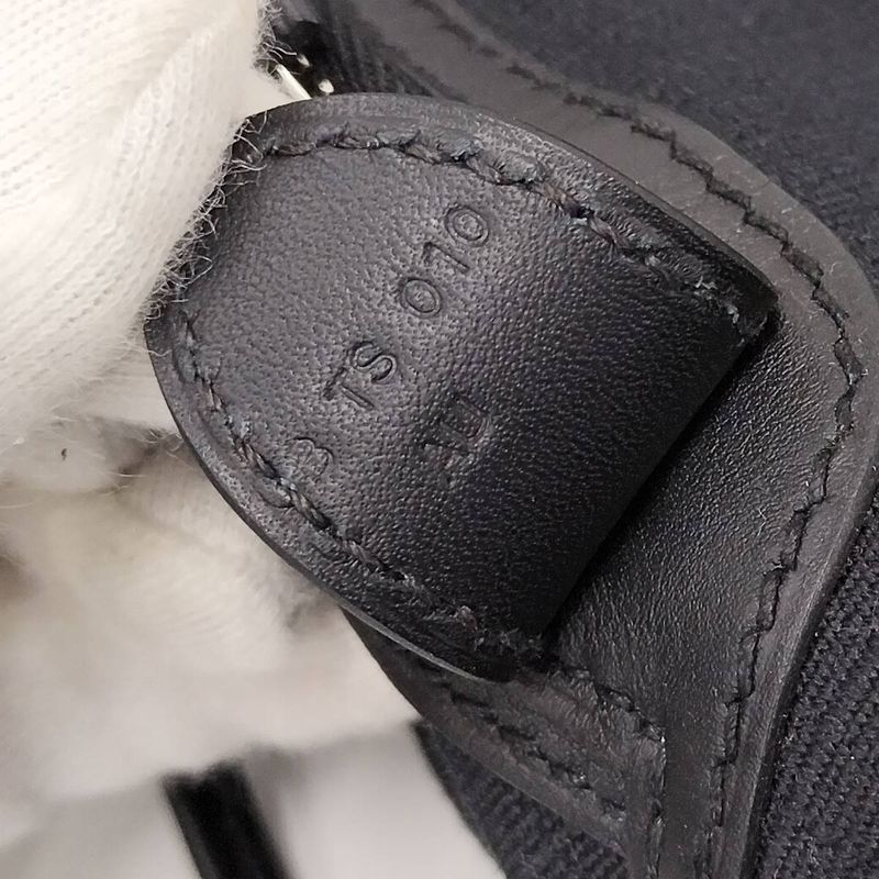 Hermes Sac a Dos All Bag Backpack Canvas Leather Black Engraved B