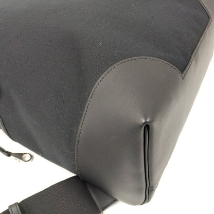 Hermes Sac a Dos All Bag Backpack Canvas Leather Black Engraved B