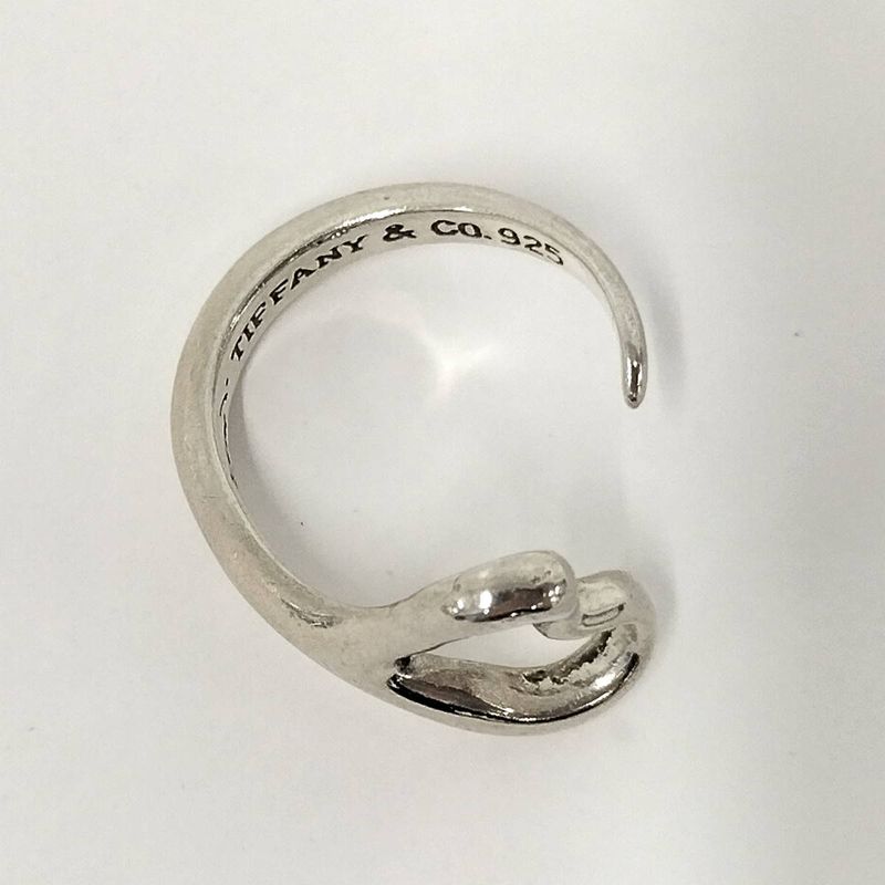 Tiffany & Co Open Heart Ring Approx Size 9 Elsa Peretti 925 Sv925 Silver