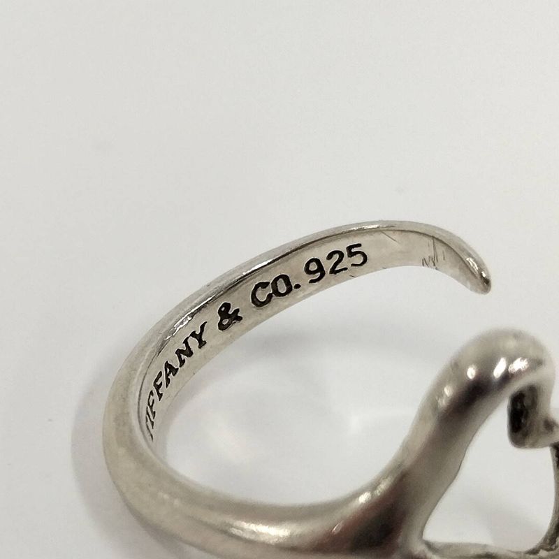 Tiffany & Co Open Heart Ring Approx Size 9 Elsa Peretti 925 Sv925 Silver