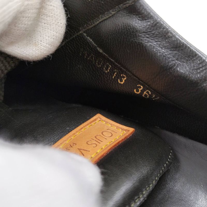 Louis Vuitton Sneakers Monogram Mini Canvas Leather Brown Black Size 36 1 2