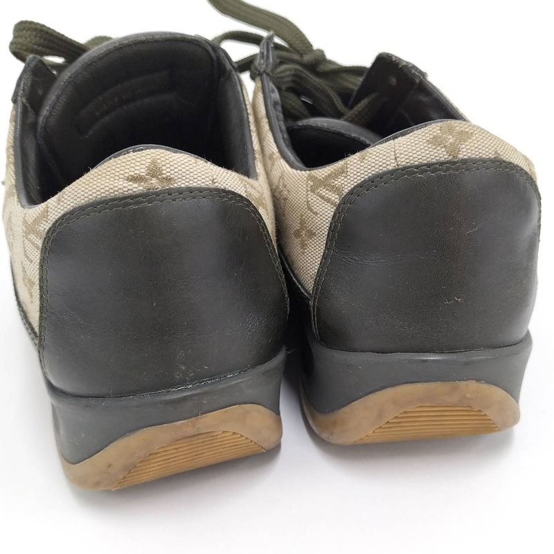 Louis Vuitton Sneakers Monogram Mini Canvas Leather Brown Black Size 36 1 2