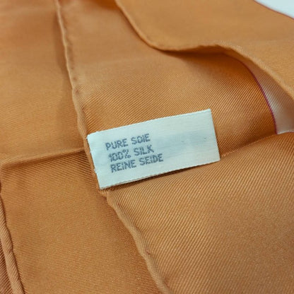 Christian Dior Large Scarf Floral Motif 100% Silk Orange