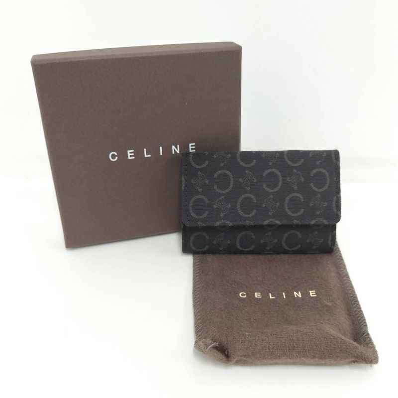Celine 6-Link Key Case Macadam Canvas Brown