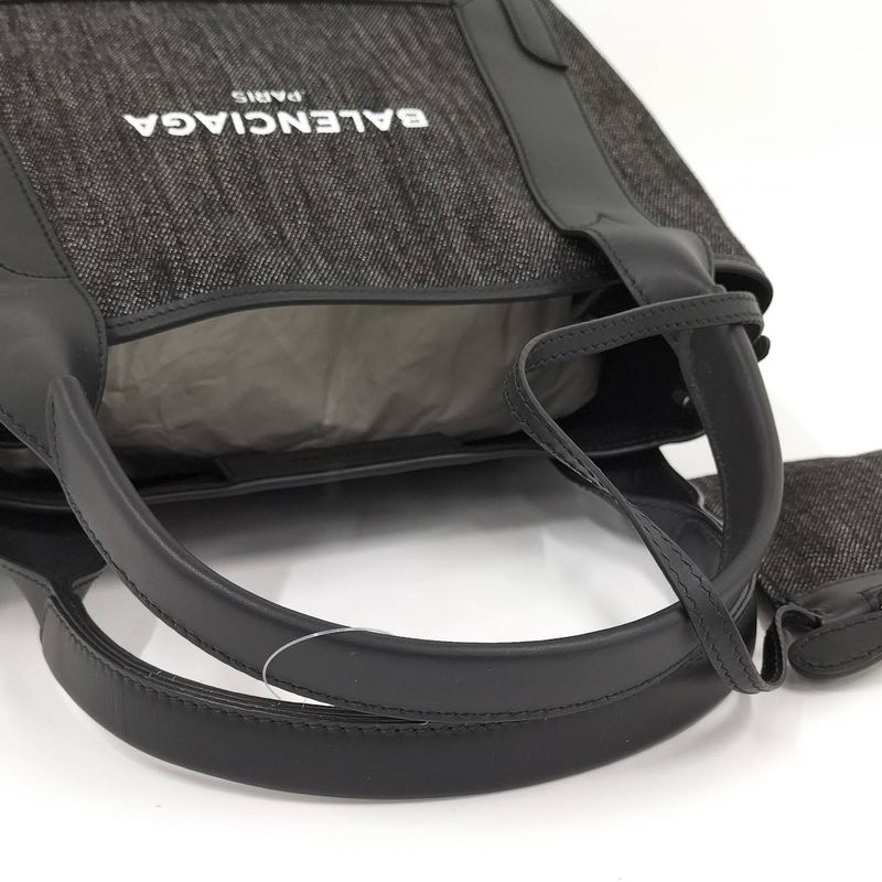 Balenciaga Navy Cabas Su M Tote Bag with Pouch Black Series 339936