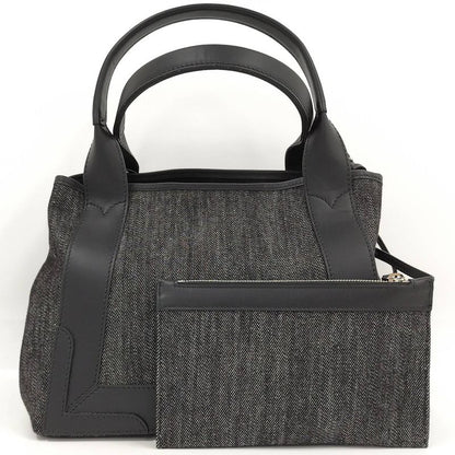 Balenciaga Navy Cabas Su M Tote Bag with Pouch Black Series 339936