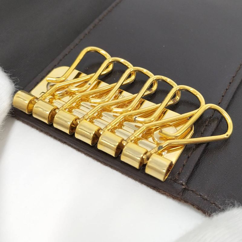 Celine 6-Link Key Case Macadam Canvas Brown