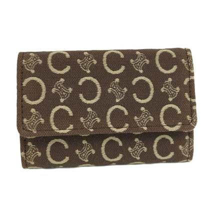 Celine 6-Link Key Case Macadam Canvas Brown